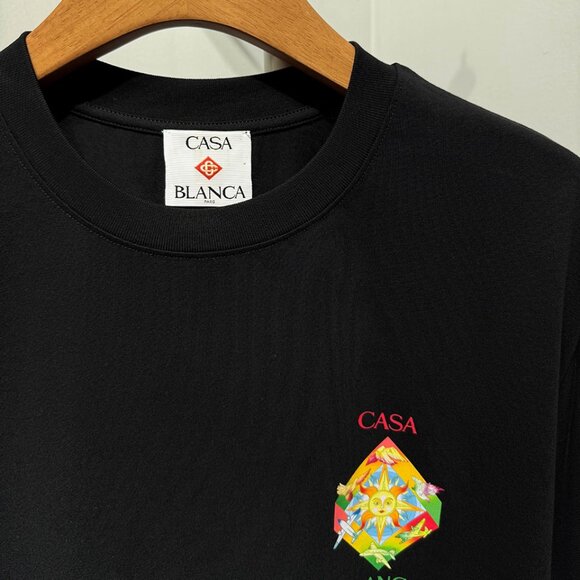 Casablanca Black 'Les Elements' T-Shirt - Picture 3 of 7